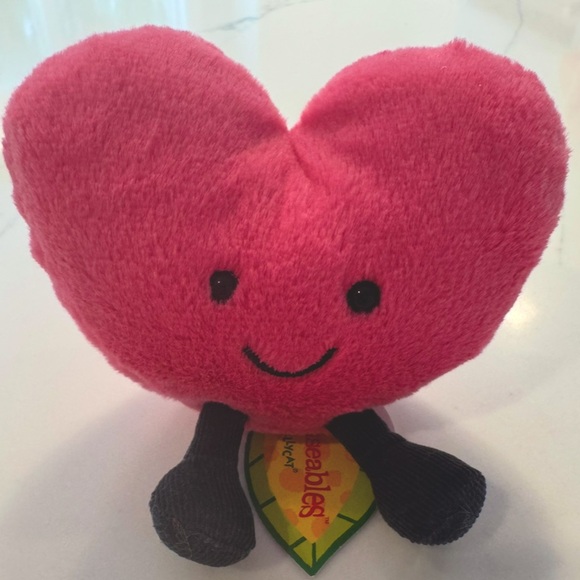Amusables Pink Heart Small Jelly Cat Retired - Picture 1 of 3